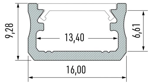 Profil A, Alu 16×9,3mm Vit - Bild 3