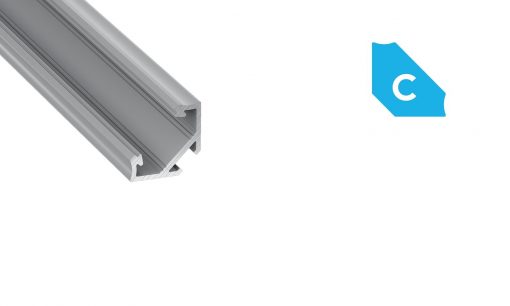 Profil C, Alu 16,6x16,6mm Vit - Bild 2