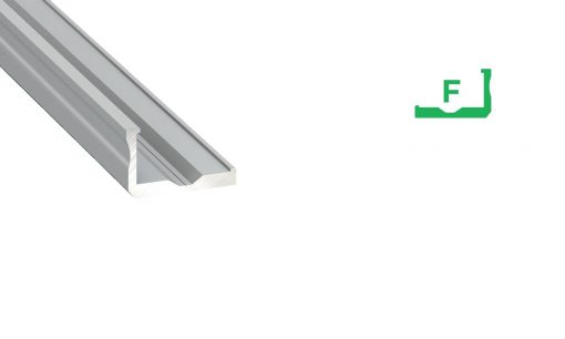 Profil F, Alu 17x10x2mm Silver - Bild 2